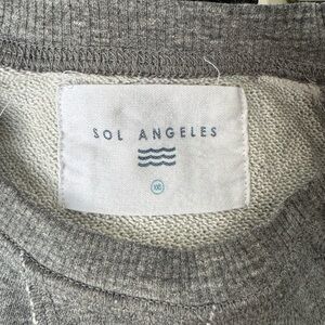 Sol Angeles Gray Crewneck Sweater